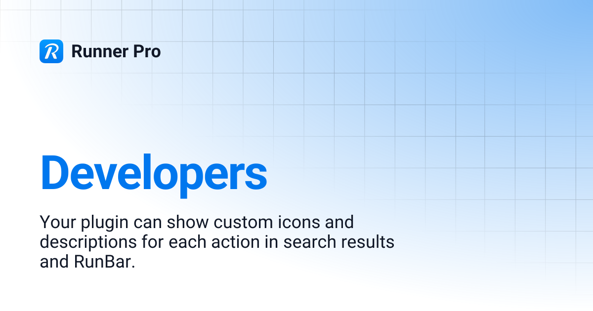 Developers | Runner Pro
